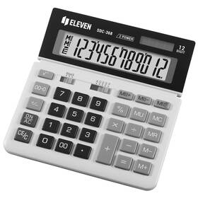 Kalkulačka Eleven SDC368, stolní, dvanáctimístná (SDC-368) černá/bílá