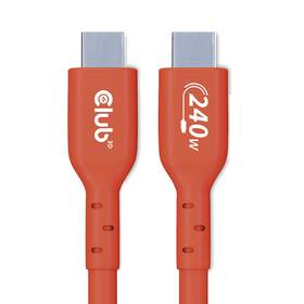 Kabel Club3D USB-C 240W, 4m červená barva
