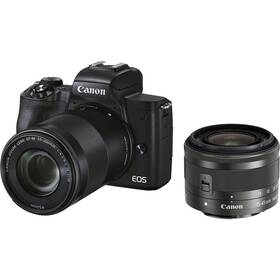 Digitální fotoaparát Canon EOS M50 Mark II + EF-M 15-45 + EF-M 55-200 (4728C015) černý