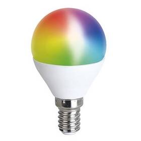 Chytrá žárovka Solight LED SMART WIFI, miniglobe, 5W, E14, RGB (WZ432)