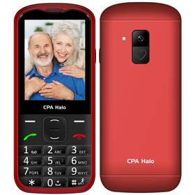 Mobilní telefon CPA Halo 28 Senior s nabíjecím stojánkem (CPA HALO 28 RED) červený - s kosmetickou vadou - 12 měsíců záruka