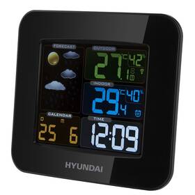 Meteorologická stanice Hyundai WS8446 černá - zánovní - 12 měsíců záruka