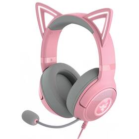 Headset Razer Kraken Kitty V2, Quartz (RZ04-04730200-R3M1) růžový