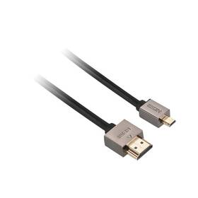 Kabel GoGEN HDMI / HDMI micro, 1,5m, v1.4, pozlacený, High speed, s ethernetem (GOGMICHDMI150MM01) černý - zánovní - 12 měsíců záruka