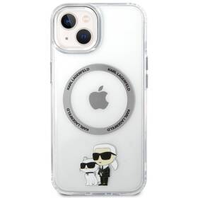 Kryt na mobil Karl Lagerfeld IML Karl and Choupette NFT MagSafe na Apple iPhone 15 (KLHMP15SHNKCIT) průhledný