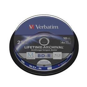 Disk Verbatim Printable BD-R M-Disc 25GB, 4x, 10-cake (43825)