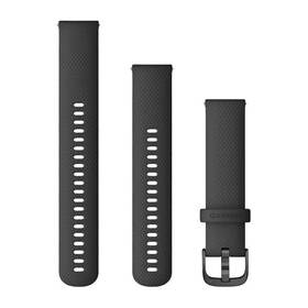 Garmin Quick Release Bands (20 mm), černý, přezka barvy břidlice