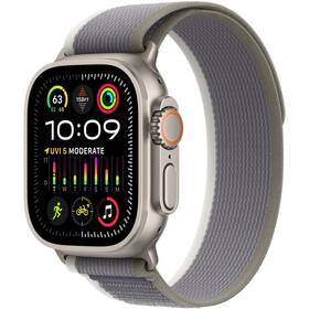 Chytré hodinky Apple Watch Ultra 2 GPS + Cellular, 49mm pouzdro z titanu - zeleno-šedý trailový tah - M/L (MRF43CS/A)