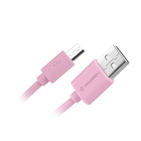 Kabel GoGEN USB/micro USB, 0,9m (MICUSB 100 MM13) růžový - rozbaleno - 24 měsíců záruka