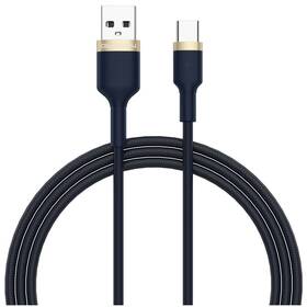 Kabel GoGEN USB-A / USB-C, 1m, opletený (USBAC100MM07) modrý
