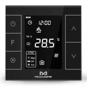 Termostat MCO Home pro vodní topení a kotle V2, Z-Wave Plus černá barva
