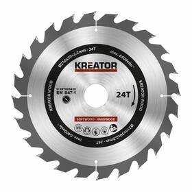 Kotouč pilový Kreator KRT020420 210mm 24T 
