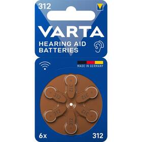 Baterie do naslouchadel Varta Hearing Aid Battery 312, blistr 6ks (24607101416)