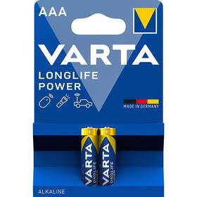 Baterie alkalická Varta Longlife Power AAA, LR03, blistr 2ks (4903121412)