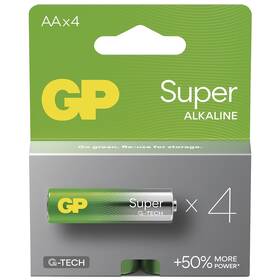 Baterie alkalická GP Super AA (LR6), 4 ks (B01214)