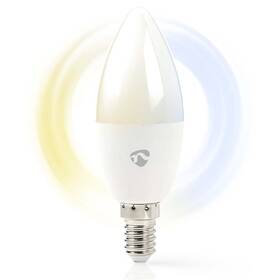 Chytrá žárovka Nedis SmartLife svíčka, Wi-Fi, E14, 470 lm, 4.9 W, Teplá - studená bílá (WIFILRW10E14)