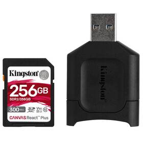 Paměťová karta Kingston Canvas React Plus SDXC 256GB UHS-II U3 (300R/260W) + čtečka (MLPR2/256GB)