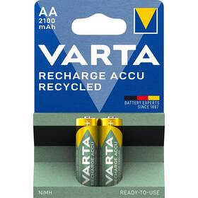Baterie nabíjecí Varta Recycled HR06, AA, 2100mAh, Ni-MH, blistr 2ks (56816101402)