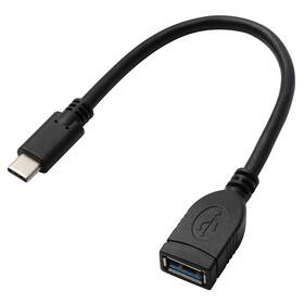 Kabel GoGEN USB A/USB-C 3.1, OTG, 0,2m (USBCOTG) černý - rozbaleno - 24 měsíců záruka