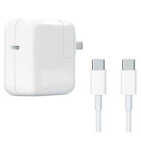 Napájecí adaptér COTECi MagSafe pro MacBook, 61 W, s kabelem USB-C/USB-C, 2 m (MB1090-C61W-U) bílý