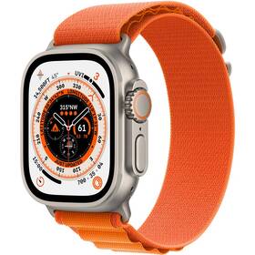 Chytré hodinky Apple Watch Ultra GPS + Cellular, 49mm pouzdro z titanu - oranžový alpský tah - M (MQFL3CS/A)
