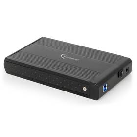 Box na HDD Gembird pro 3.5” zařízení, USB 3.0, SATA černá barva
