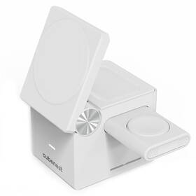 Bezdrátová nabíječka CubeNest E311 3v1 s MagSafe bílá barva
