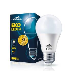 Žárovka LED ETA EKO LEDka klasik 8,5W, E27, teplá bílá (ETAA60W85WW01)