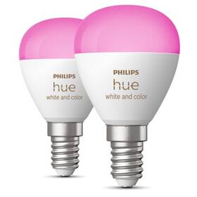 Chytrá žárovka Philips Hue Bluetooth, 5,1W, E14, White and Color Ambiance, 2ks (929003573602)