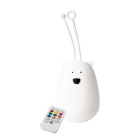 Dětská LED lampička Rabbit & Friends medvídek k zavěšení bílá barva

