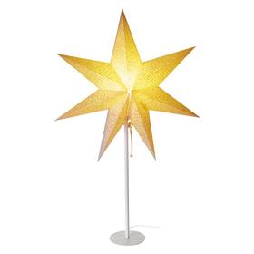 LED dekorace EMOS vánoční hvězda papírová s bílým stojánkem, 45 cm, vnitřní (DCAZ14)