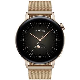Chytré hodinky Huawei Watch GT 3 42mm (Elegant) - Light Gold + Light GoldMilanese Strap (55027151)