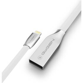 Kabel GoGEN USB / lightning, 1m, plochý (LIGHTN100MM31) bílý