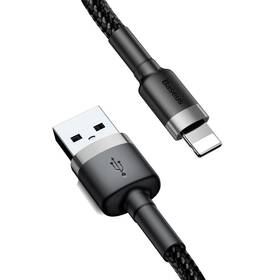 Kabel Baseus Cafule USB/Lightning, 1,5A, 2m černý/šedý - rozbaleno - 24 měsíců záruka