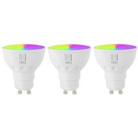 Chytrá žárovka IMMAX NEO SMART LED GU10 6W RGB+CCT barevná a bílá, stmívatelná, WiFi, 3ks (07724C)