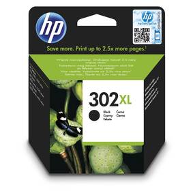 Inkoustová náplň HP 302XL, 480 stran (F6U68AE) černá