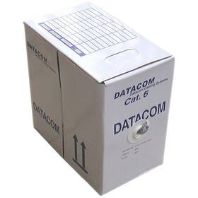 Kabel DATACOM UTP Cat.6 PVC, box, 305 m šedá barva
