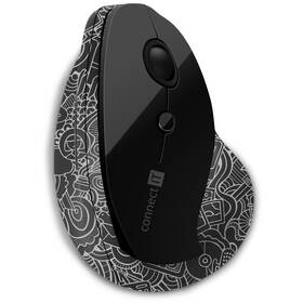 Myš Connect IT Doodle, vertikální, ergonomická (CMO-2705-DD) černá