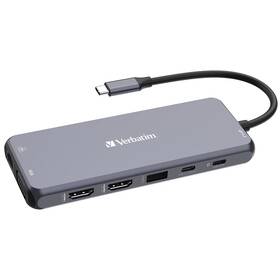 USB Hub Verbatim USB-C Pro Multiport 14 Port (32154) stříbrný