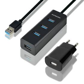USB Hub Axagon USB / 4 USB 3.0, adaptér, 1,2 m (HUE-S2BP) černý