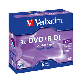 Disk Verbatim DVD+R DualLayer, 8,5GB, 8x, 5ks (43541)