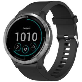 Řemínek FIXED Silicone Strap na Garmin QuickFit 20 mm černá barva
