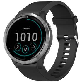 Řemínek FIXED Silicone Strap na Garmin QuickFit 20 mm (FIXSST-QF20MM-BK) černý