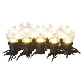 Párty osvětlení EMOS 50 LED řetěz - 10x párty žárovky čiré, 5 m, venkovní i vnitřní, teplá bílá (DCPW02)