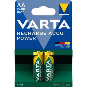 Baterie nabíjecí Varta Rechargeable Accu AA, HR06, 2600mAh, Ni-MH, blistr 2ks (5716101402)