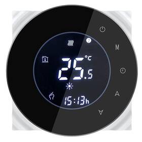 Termostat iQtech SmartLife GALW-B, WiFi termostat pro kotle s potenciálovým spínáním černá barva

