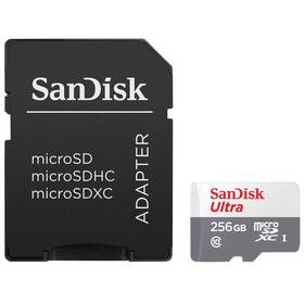 Paměťová karta SanDisk Micro SDXC Ultra Android 256GB UHS-I U1 (100R/20W) + adaptér (SDSQUNR-256G-GN6TA)