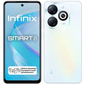Mobilní telefon Infinix Smart 8 3 GB / 64 GB (X6525WHT) bílý - zánovní - 24 měsíců záruka