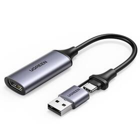 Redukce UGREEN USB, USB-C/HDMI (40189) šedá
