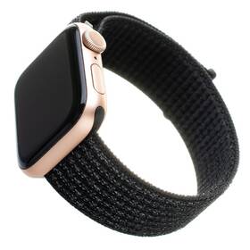 FIXED Nylon Strap na Apple Watch 38/40/41 mm - reflexně černý